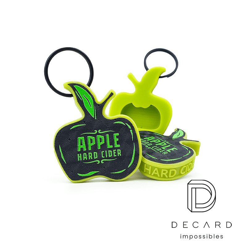 Key fobs openers, apples, green, manufacturer DECARD