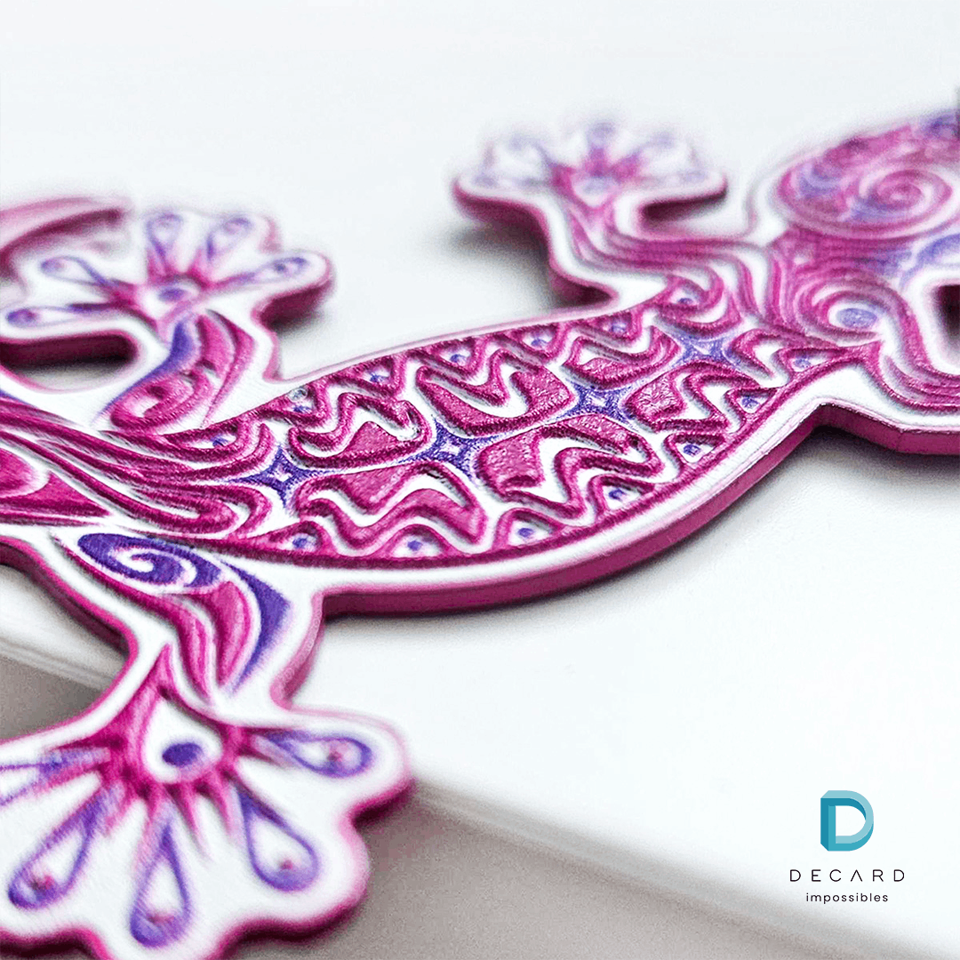 Metal key ring, 3d printing, salamander, Polish manufacturer DECARD