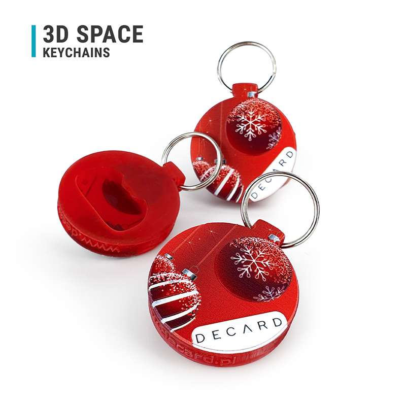 3D hard resin spatial keychains, Polish manufacturer of personalized gadgets DECARD