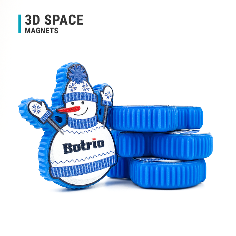 3D space magnets, Christmas snowmen, vivid colors, vivid colors, convex 3D graphics, Polish manufacturer DECARD