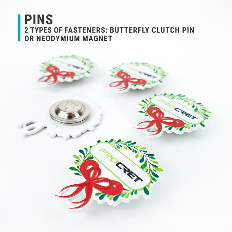 Metal Christmas pins, Polish manufacturer DECARD