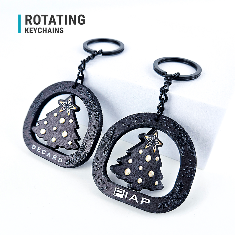 Rotary pendant, hard resin, Christmas tree, Polish manufacturer DECARD