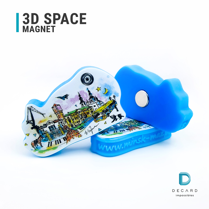 Unique 3D space magnet, manufacturer DECARD