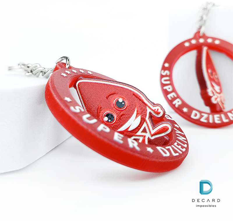 Rotary keychains for the advertising industry, manufacturer DECARD