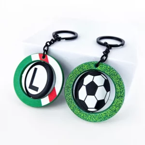 Legia Warszawa rotating keychains with 3D texture, Polish manufacturer DECARD