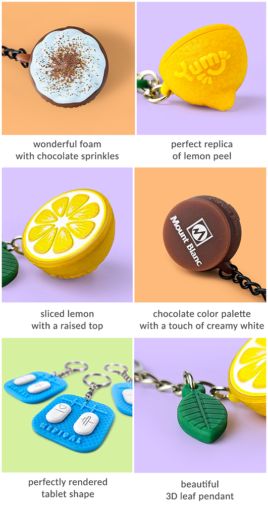 3D keychains with embossed details, Polish manufacturer DECARD