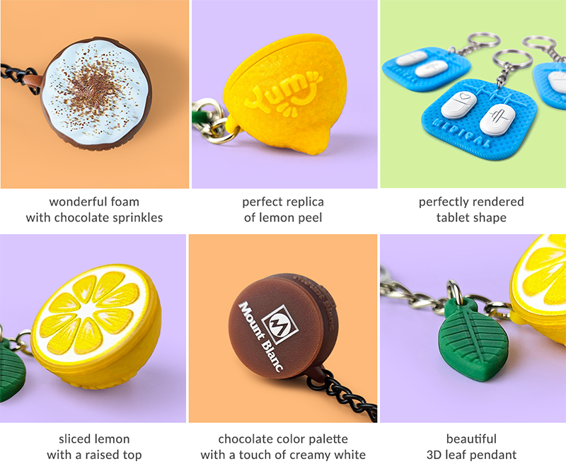 3D keychains with embossed details, Polish manufacturer DECARD