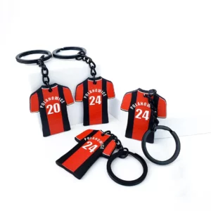 Sports shirt-shaped keychains, with 3D texture, Polish manufacturer DECARD.