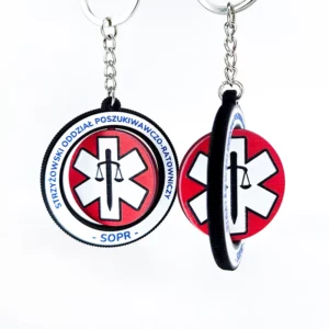 Rotating keychain, hard resin, manufacturer DECARD