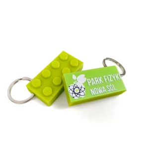 3D keychains, block shape, raised 3D texture, vibrant colors, Polish manufacturer DECARD