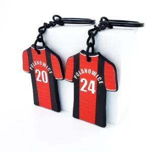 Sports shirt-shaped keychains, Polish manufacturer DECARD