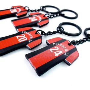 Sports shirt-shaped keychains, Polish manufacturer DECARD