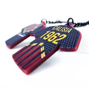 3D sports keychains, resin, in the shape of a club jersey, manufacturer DECARD