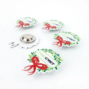 Christmas metal keychains, Christmas wreath, Polish manufacturer DECARD