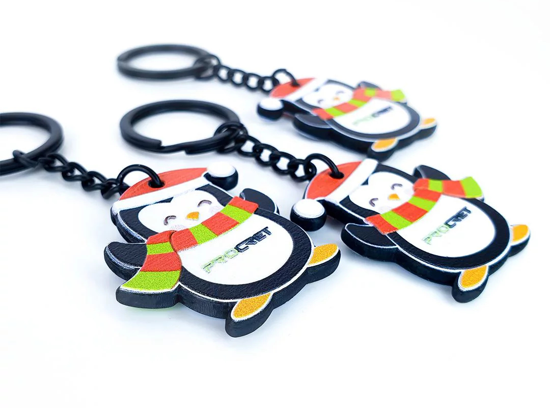 Christmas keychains, penguins, Polish manufacturer DECARD