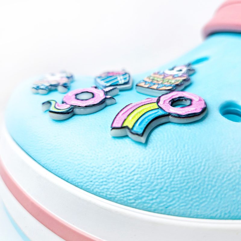 Custom Crocs charms with 3D texture, manufacturer DECARD