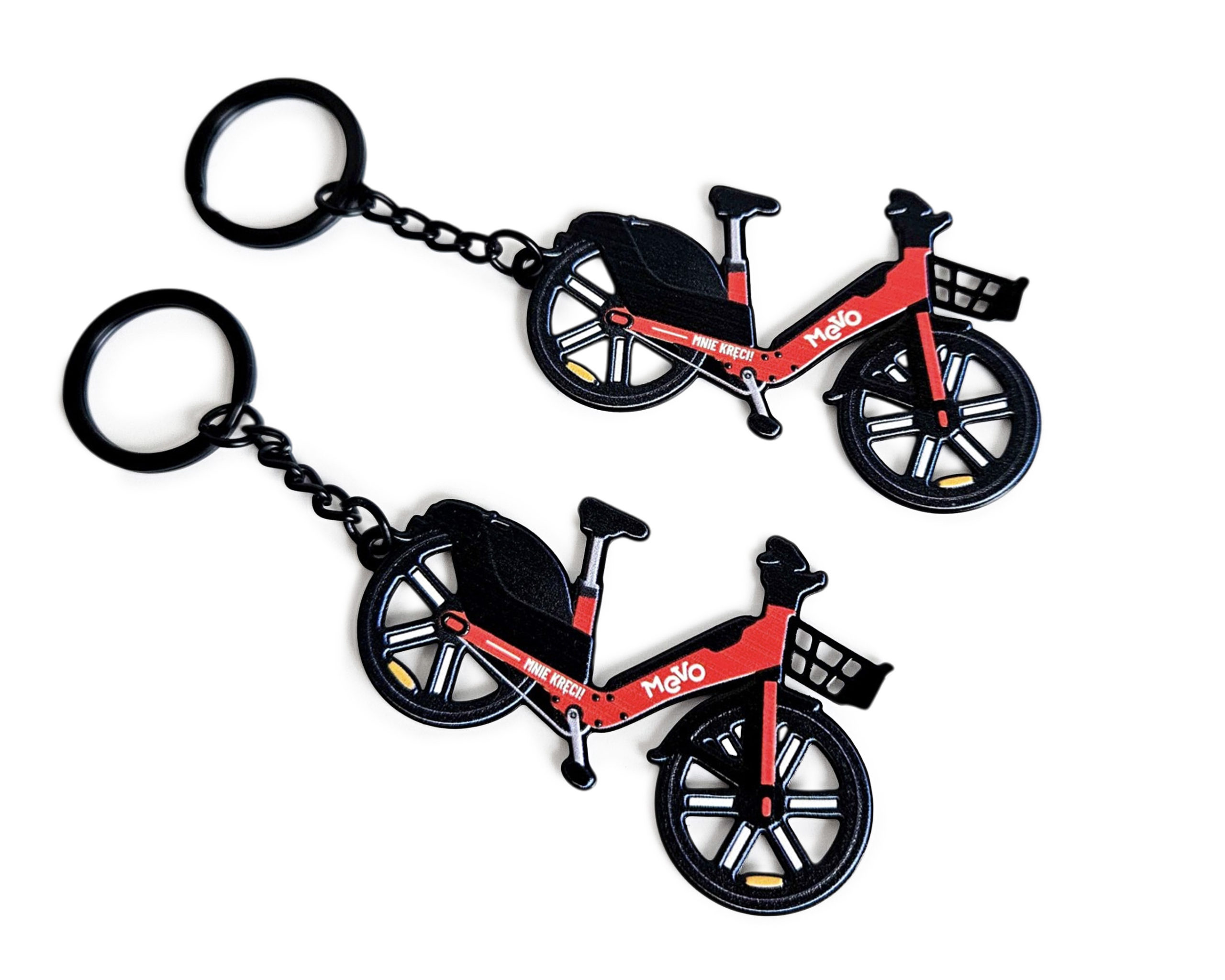 MEVO metal bicycle keychains, Polish manufacturer DECARD