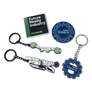 Metal key rings and magnets, mining combines, Polish manufacturer DECARD