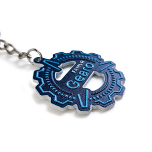 Metal keychain with cutouts, Polish manufacturer DECARD