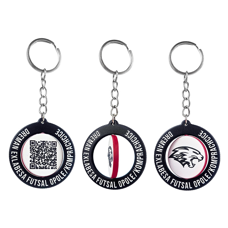 Rotary key rings, full rotation, QR code, Polish manufacturer DECARD