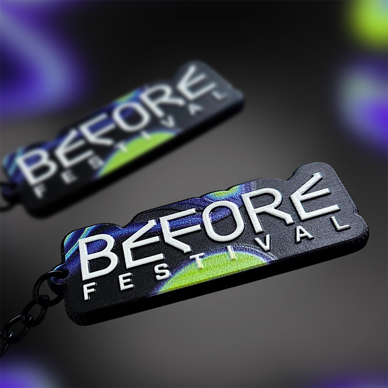 Modern key rings with a raised logo, Polish manufacturer DECARD