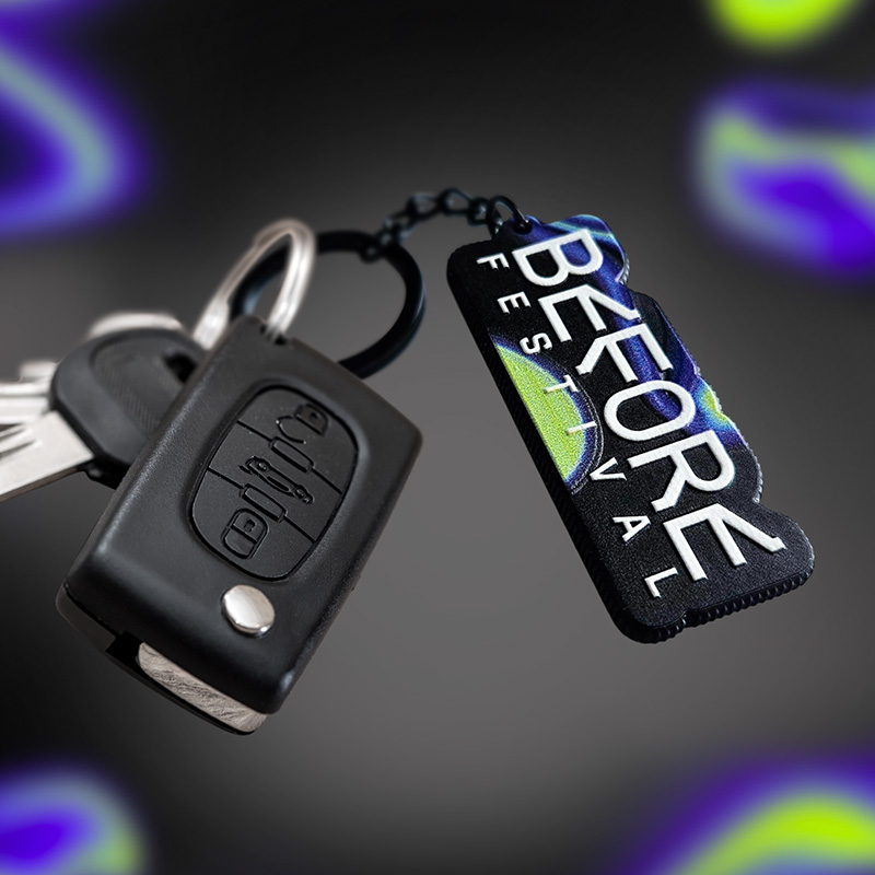 Modern personalized key rings, any shape, color, any convex graphics, Polish manufacturer DECARD