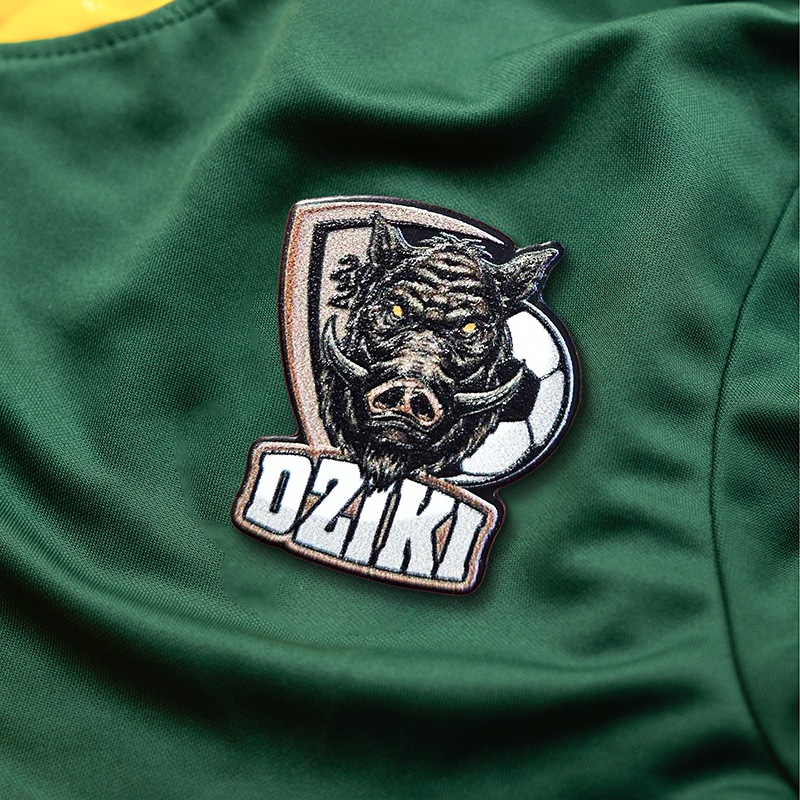 Metal badge with a wild boar, for a sports club, Polish manufacturer DECARD