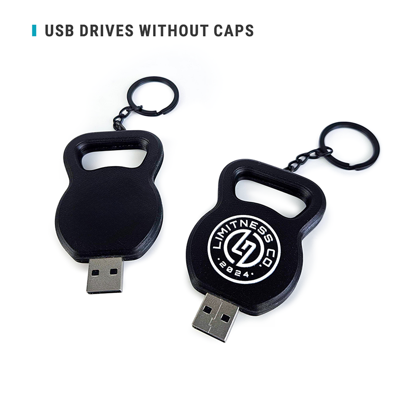 Sport USB flash drive, kettlebell shape, without a cap, made of hard and lightweight resin, Polish manufacturer DECARD