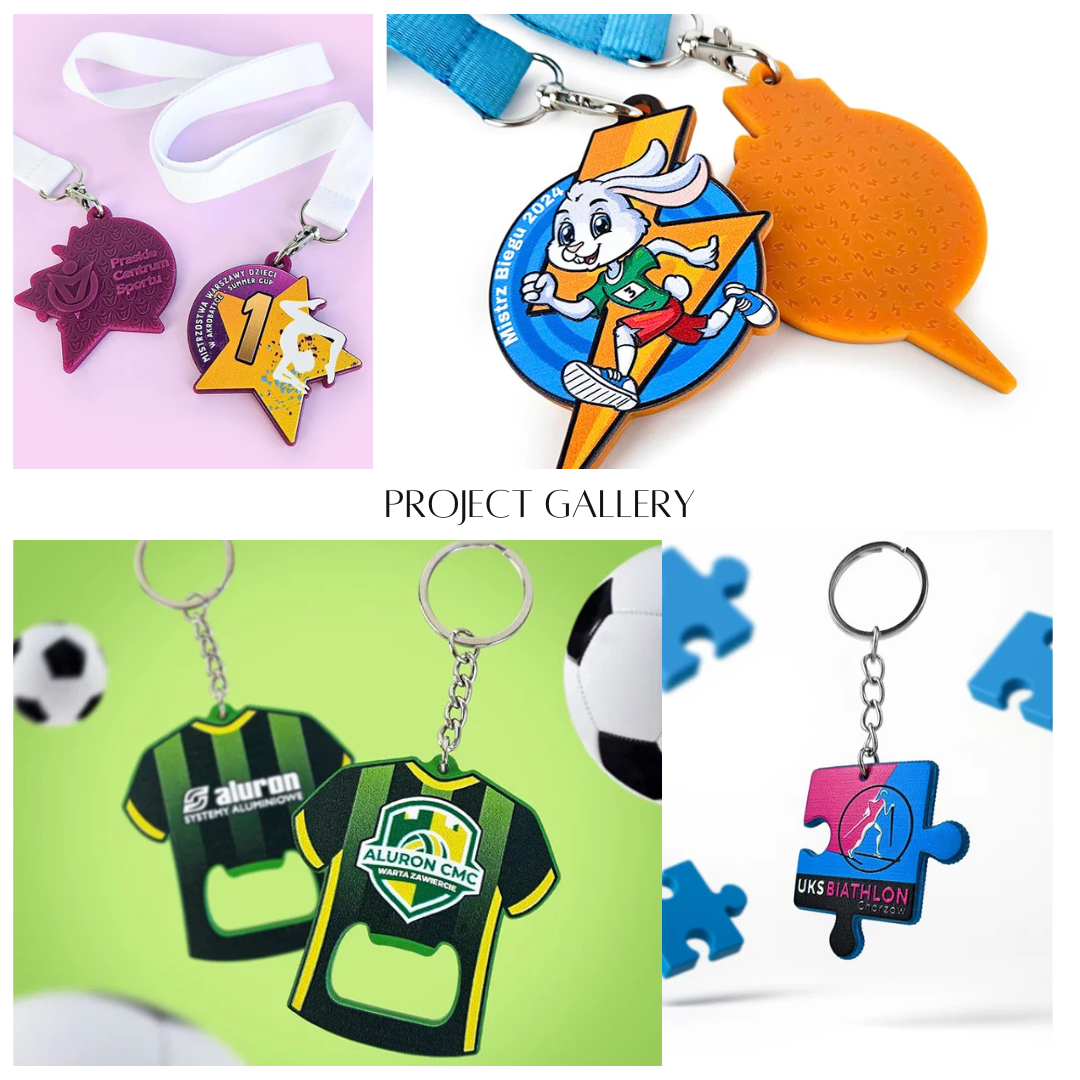 3D promotional products for sporting events, key rings, medals, bottle openers, USB sticks, magnets, pins, Polish manufacturer DECARD