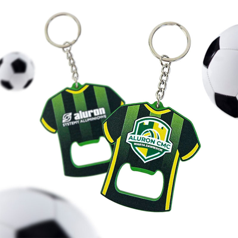 Metal keychain bottle openers, glossy, for Aluron CMC, Polish manufacturer DECARD