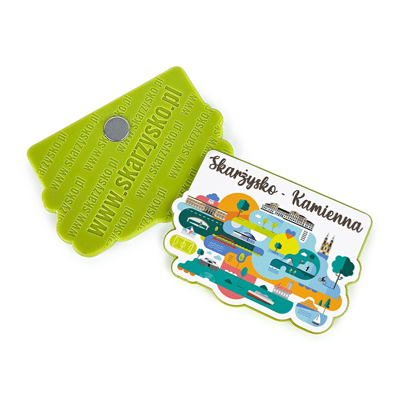 Promotional magnets, Skarżysko-Kamienna city promotion, hard resin, 3D print, Polish manufacturer DECARD