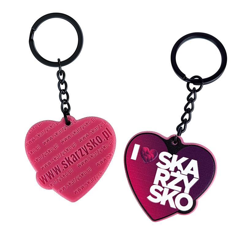 Keychain for city promotion, hard resin, Polish manufacturer DECARD