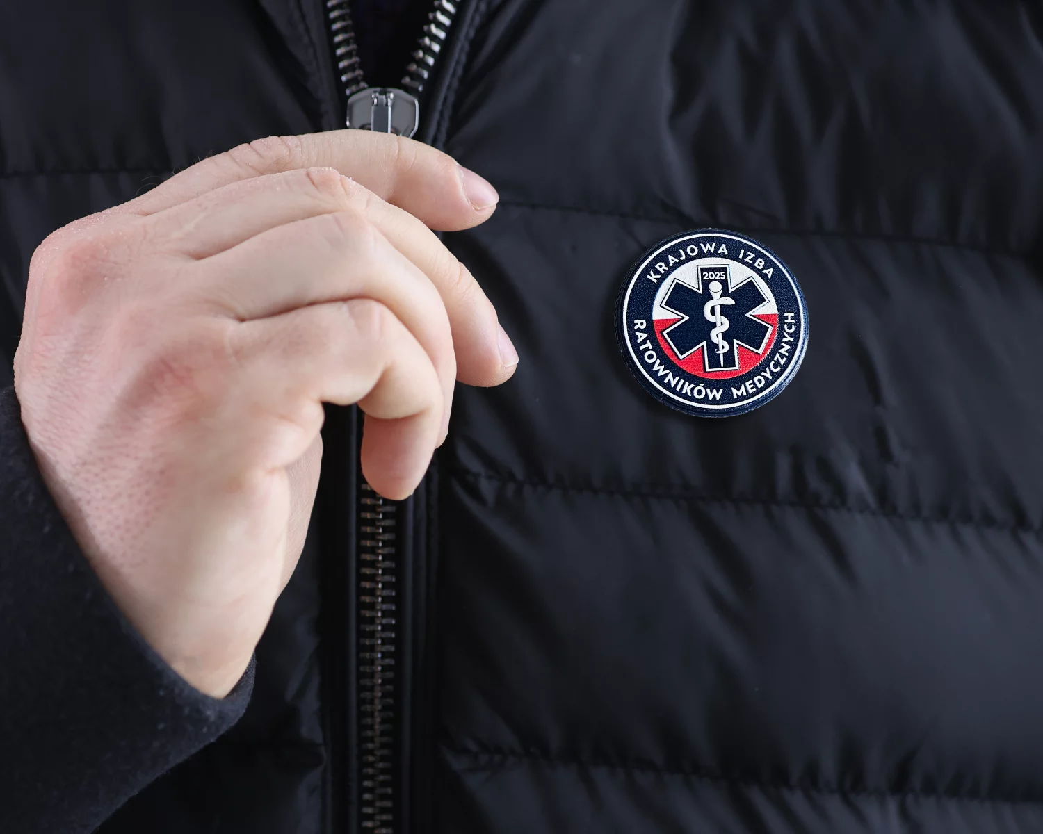 Magnetic Badge Pins – EMS, Attached to Jacket, Polish Manufacturer DECARD