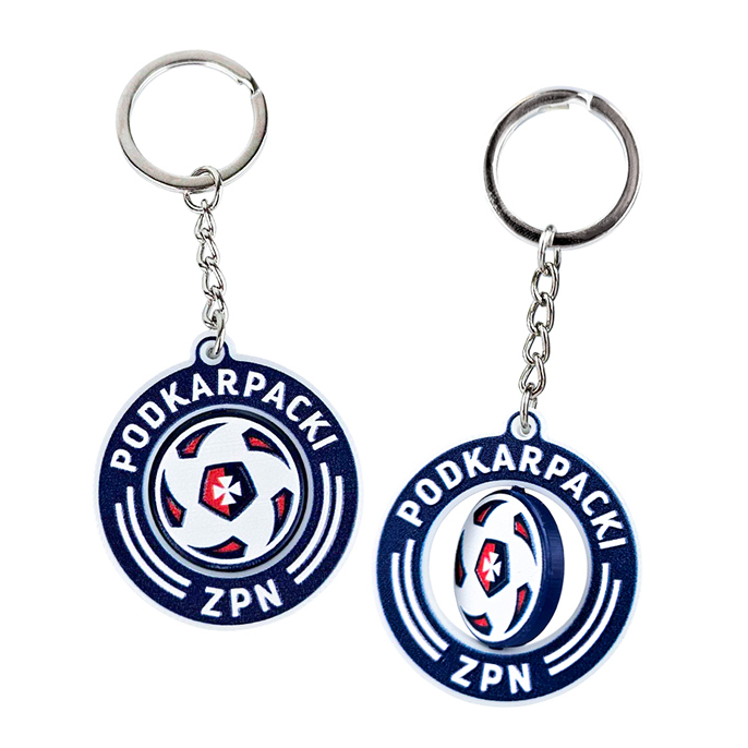 Rotating keychain for the Podkarpackie Football Association, Polish manufacturer DECARD