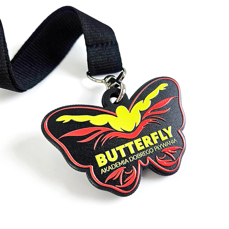 Swimming medals for children, butterfly shape, vivid colors, Butterfly Swimming Academy, Polish manufacturer DECARD