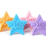 Pastel star pins with ballerina, new full 3D design, hard resin, made by Polish manufacturer DECARD