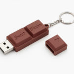 3D USB flash drive keychain, chocolate bar design, made by the Polish manufacturer DECARD
