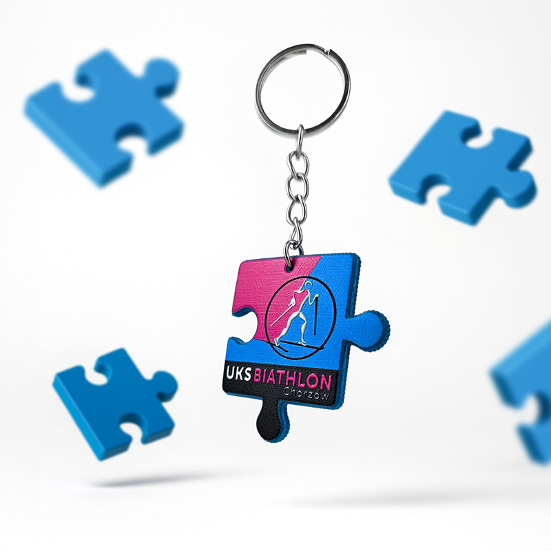 Biathlon Puzzle Keychains, Hard and Lightweight Resin, Polish Manufacturer DECARD