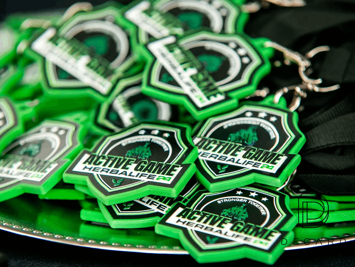 ACTIVE GAME sports medals made of durable resin, manufactured by DECARD, a Polish producer