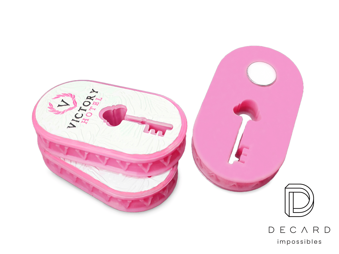 Magnesy 3D, różowe, Viktory hotel, producent DECARD