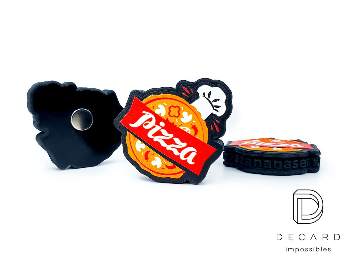 Magnesy reklamowe, pizza, producent DECARD