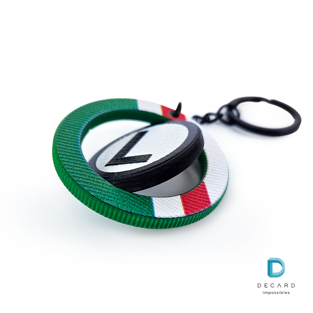 Brelok obrotowy Legia Warszawa, nadruk 3d, polski producent DECARD