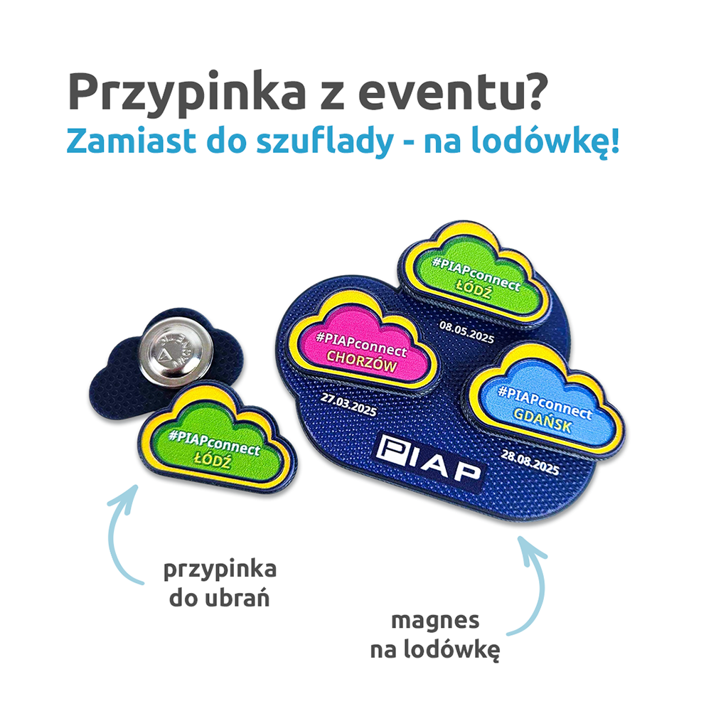 Zestaw ekspozycyjny, magnes na lodówkę i przypinki do magnesu, twarda żywica, żywe kolory, polski producent DECARD