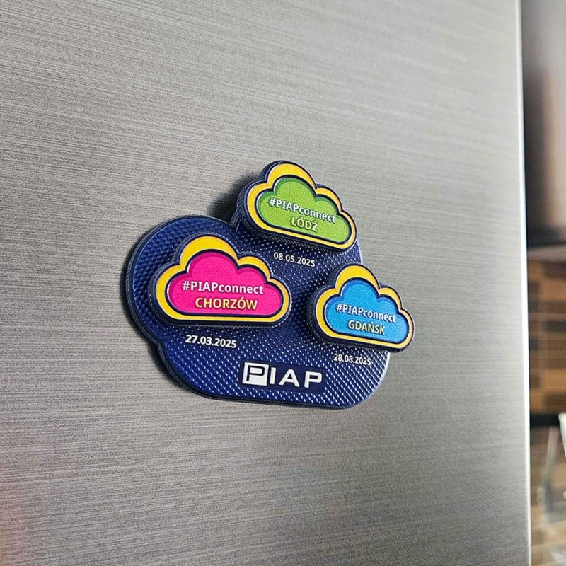 Zestaw ekspozycyjny, magnes na lodówkę i przypinki do magnesu, twarda żywica, pełna personalizacja, tekstura 3d, polski producent DECARD