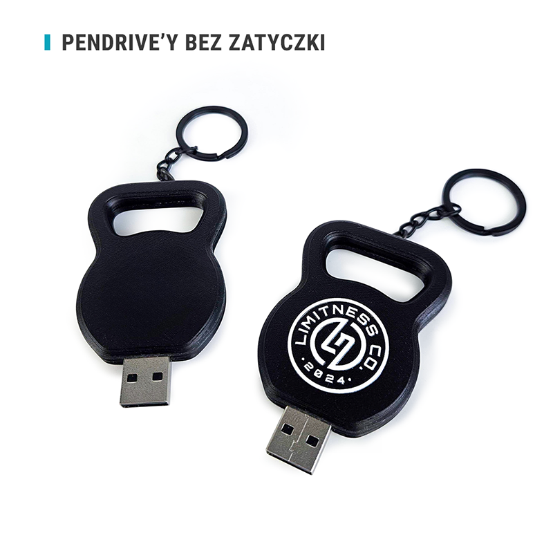 Pendrive sportowy, kształt kettlebell, bez zatyczki, twarda i lekka żywica, polski producent DECARD