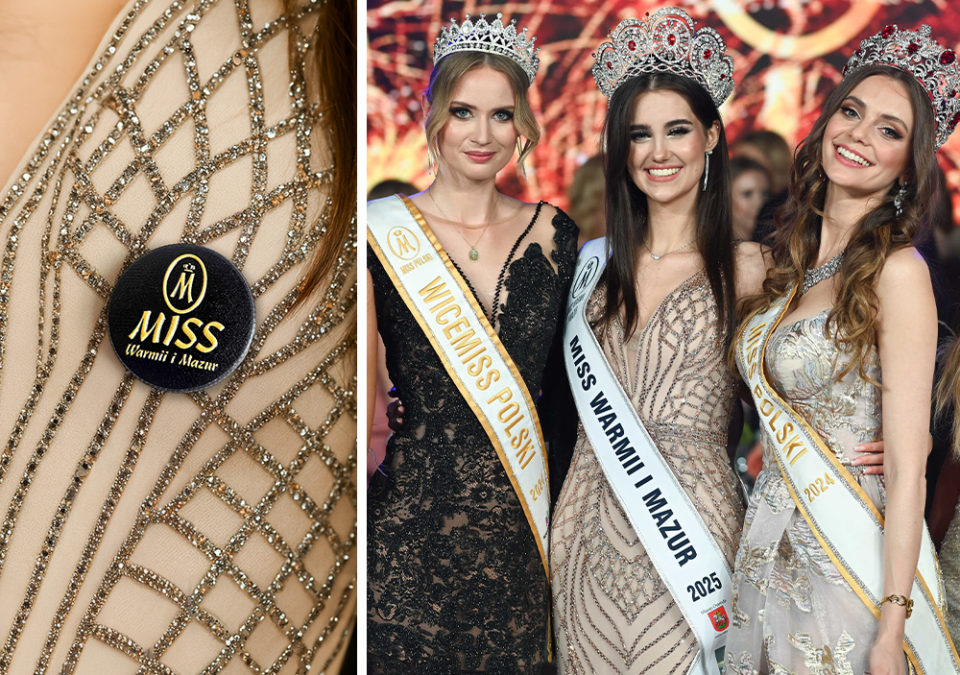 Przypinki dla Miss Warmii i Mazur 2025, polski producent DECARD