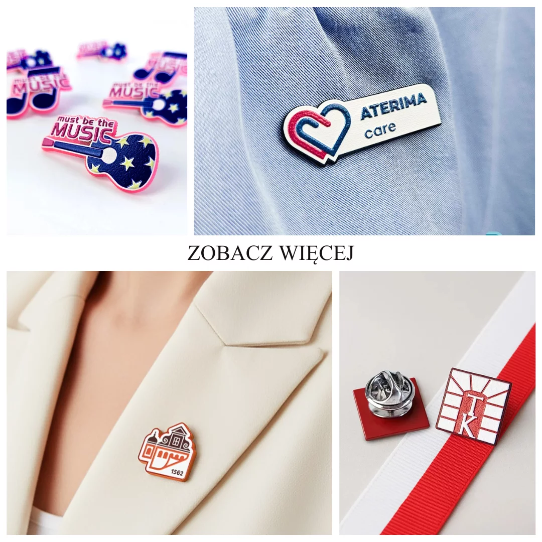 Personalizowane przypinki na magnes, każdy kolor, kształt, wypukła grafika 3D, polski producent DECARD