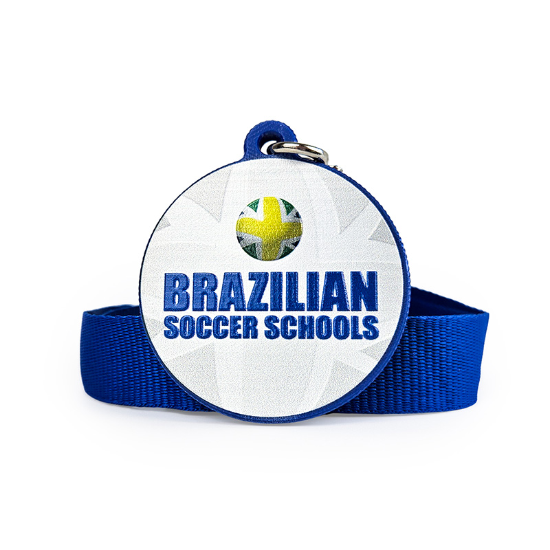 Medale mikołajkowe dla Brazilian Soccer Schools Rzeszów, wypukła grafika 3D, twarda i lekka żywica, polski producent DECARD