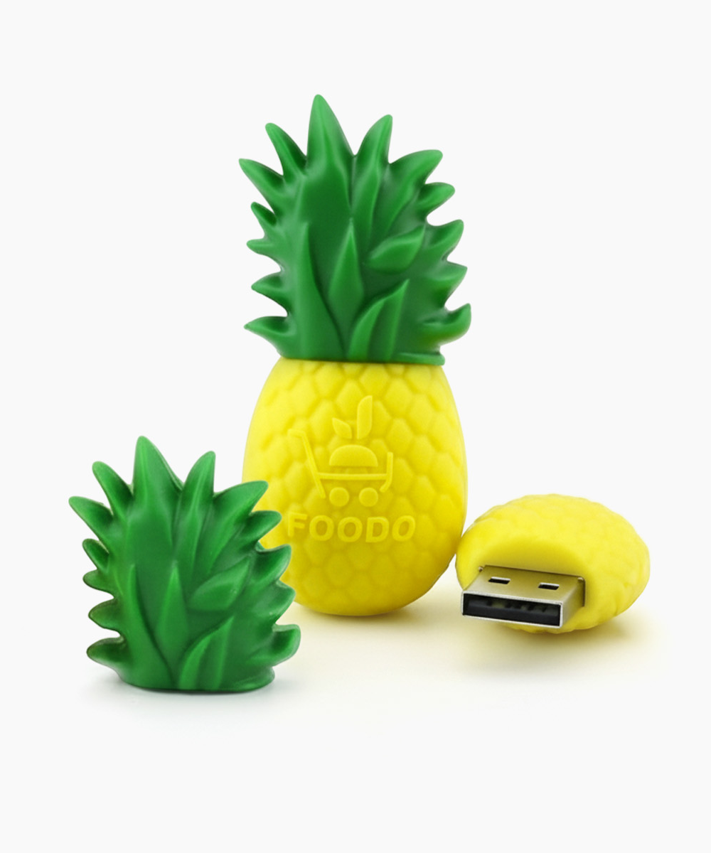 Pendrive 3D, ananas z logo, twarda żywica, polski producent DECARD