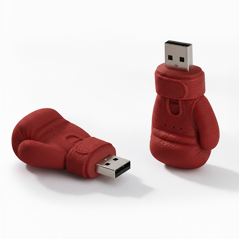 Pendrive 3D rękawice bokserskie, twarda żywica, bez zatyczki, wykonanie polski producent DECARD